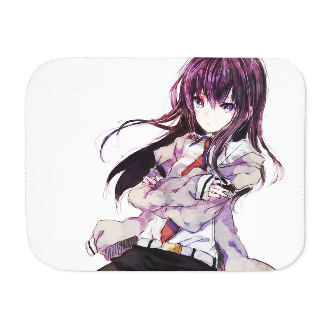 Makise Kurisu Sherpa Blanket