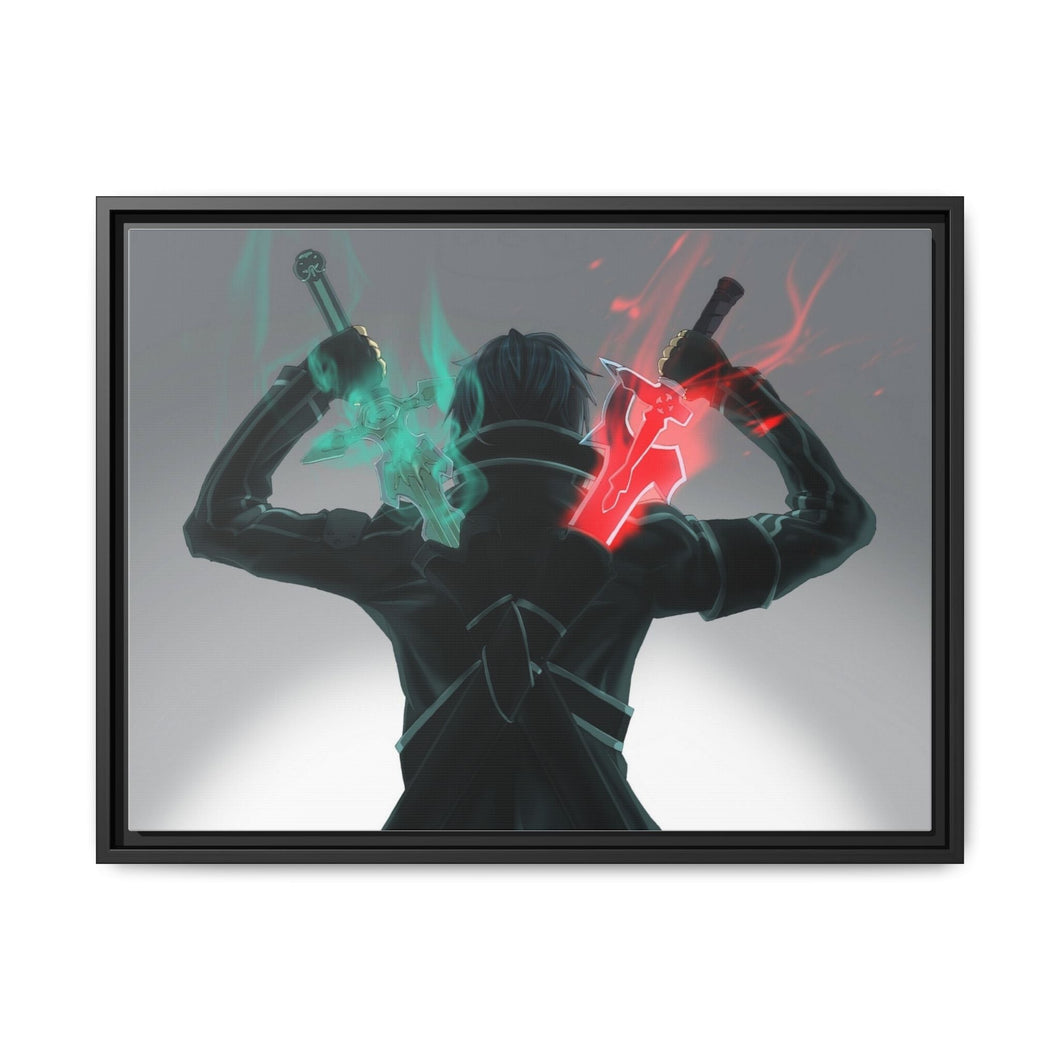 Kirito Canvas Framed Art Print