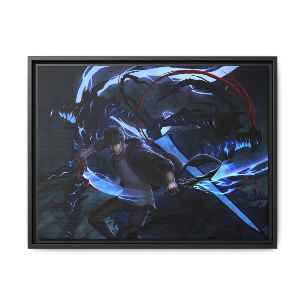 Anime Solo Leveling Canvas Framed Art Print