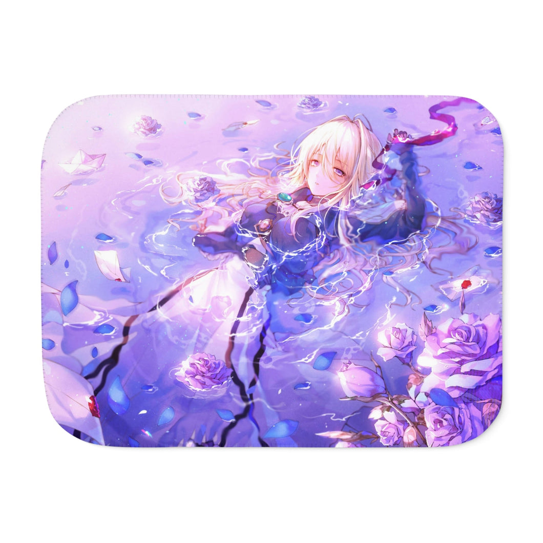 Violet Evergarden Sherpa Blanket