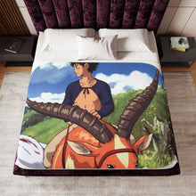 Load image into Gallery viewer, Anime Princess Mononoker Sherpa Blanket
