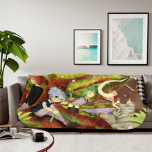 Load image into Gallery viewer, Karma,Nagisa,Kaede and Koro-sensei Sherpa Blanket

