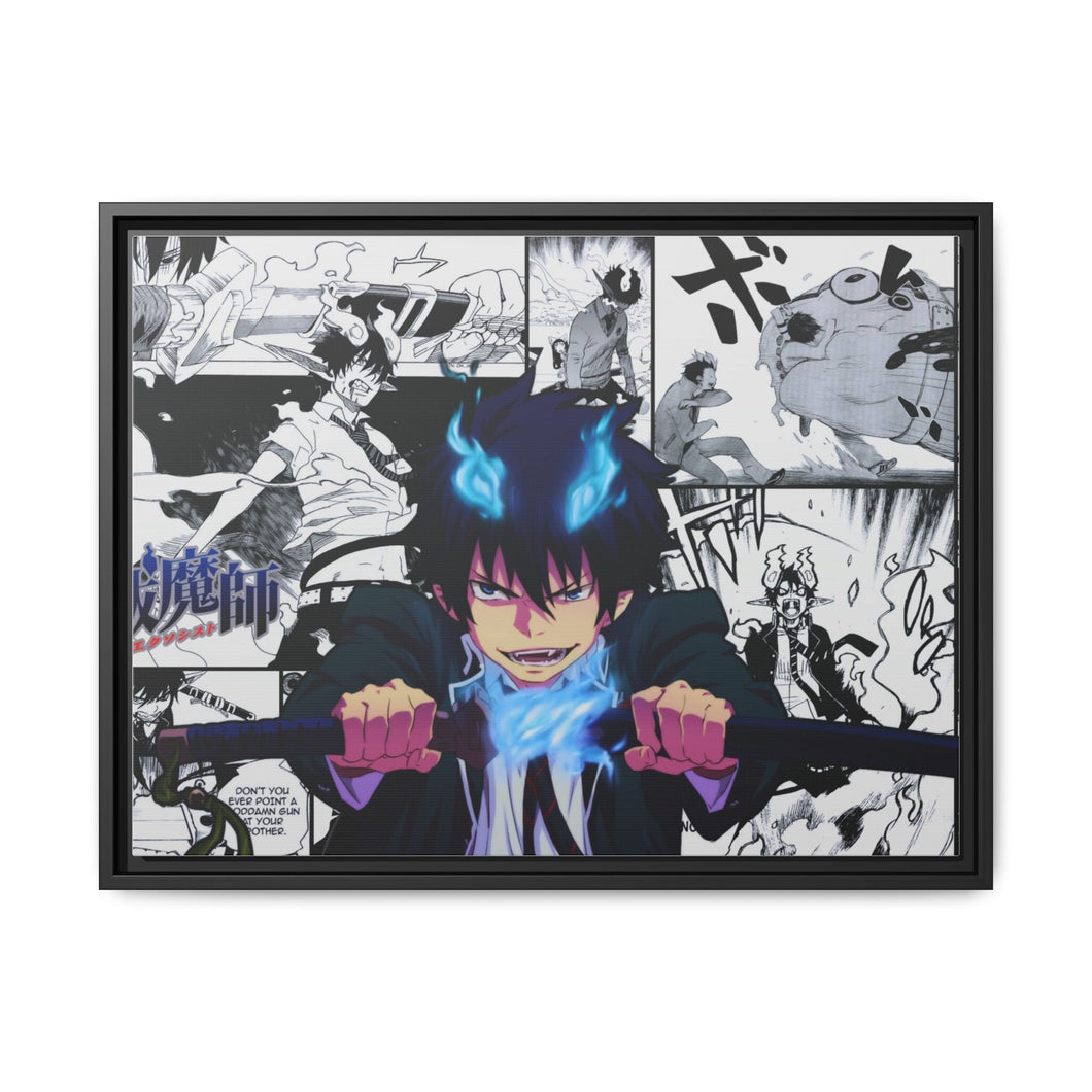 Blue Exorcist Rin Okumura Canvas Framed Art Print