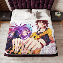 Load image into Gallery viewer, Sora and Shiro Sherpa Blanket
