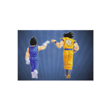 Load image into Gallery viewer, Goku and Vegeta fist bump Rug
