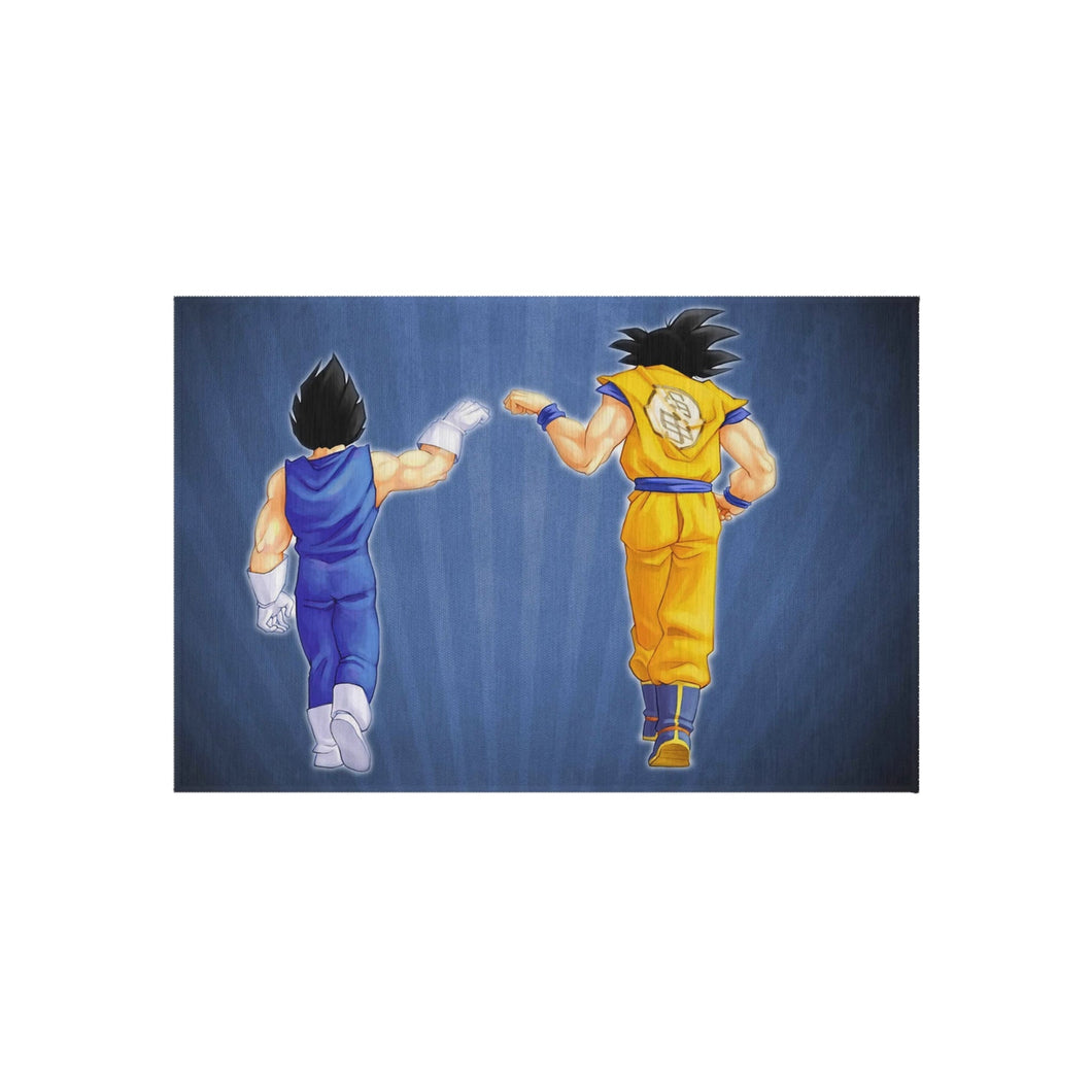 Goku and Vegeta fist bump Rug