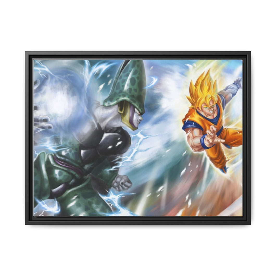 Goku Vs Cell Canvas Framed Art Print