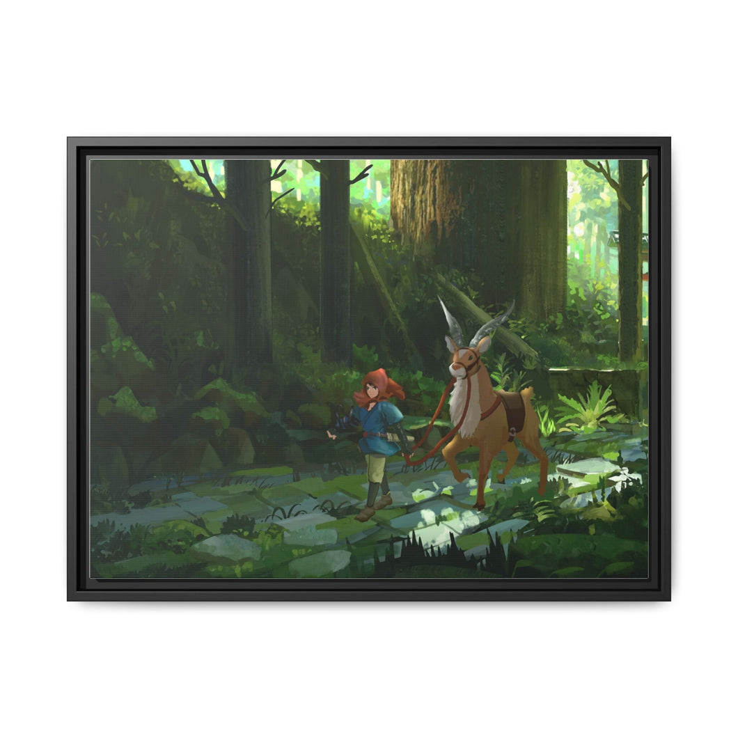 Anime Princess Mononoke Canvas Framed Art Print