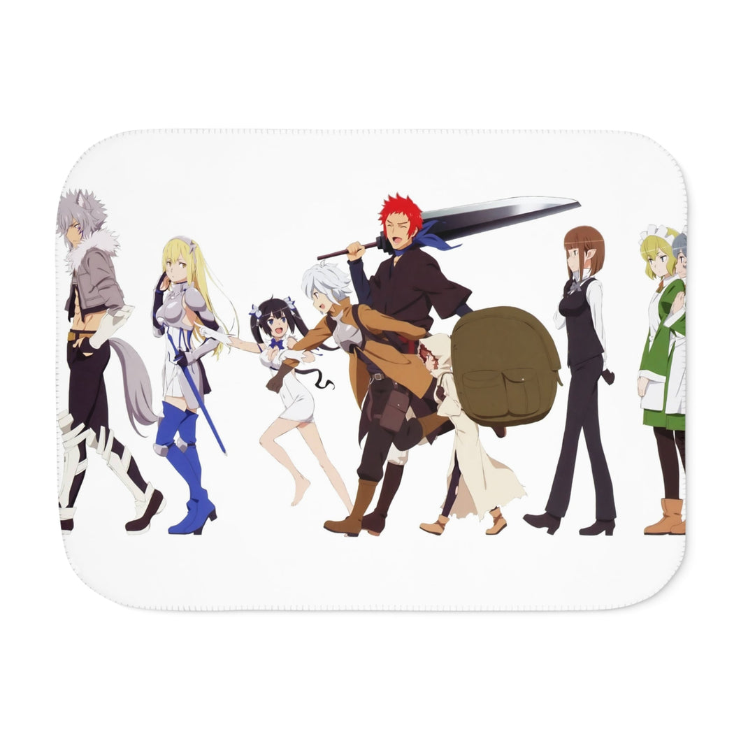 Is It Wrong To Try To Pick Up Girls In A Dungeon? Sherpa Blanket