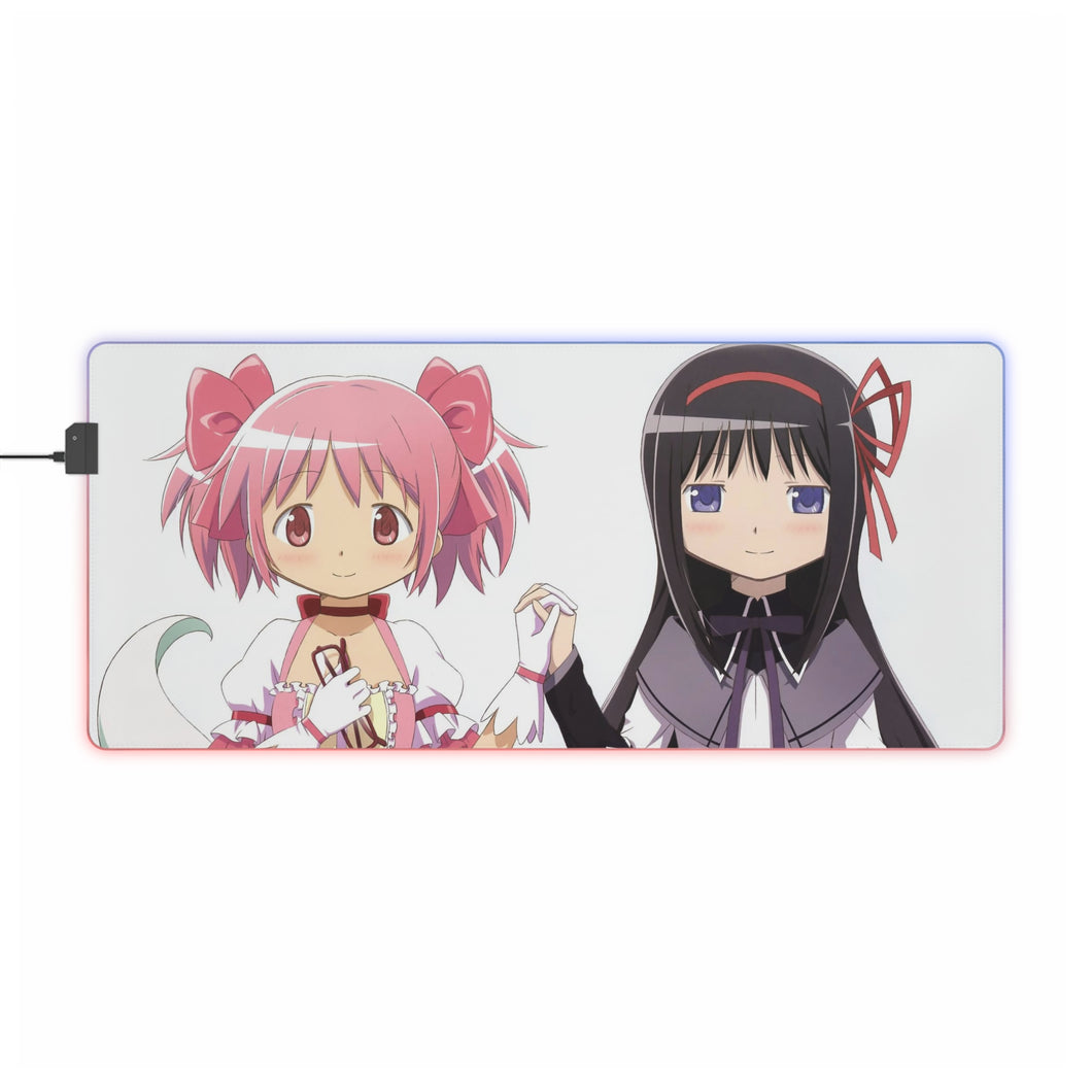 Puella Magi Madoka Magica Homura Akemi, Madoka Kaname RGB LED Mouse Pad (Desk Mat)