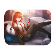 Makise Kurisu Sherpa Blanket