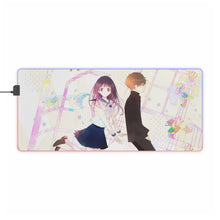 Load image into Gallery viewer, Eru Chitanda  And  Hōtarō Oreki RGB LED Mouse Pad (Desk Mat)
