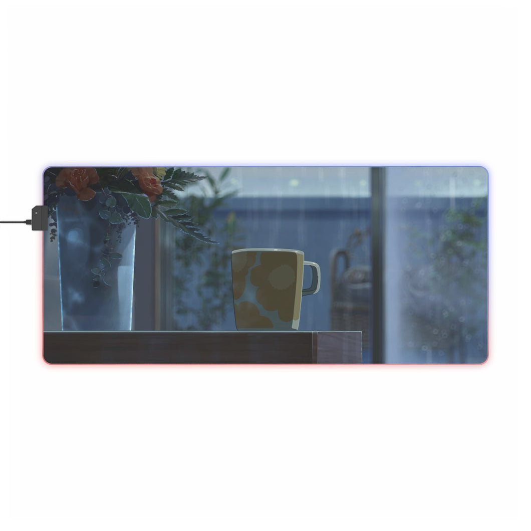 Coffee cup on a table RGB LED Mouse Pad (Desk Mat)