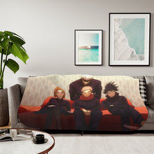 Load image into Gallery viewer, Satoru Gojo Yuji Itadori Nobara Kugisaki and Megumi Fushiguro Sherpa Blanket
