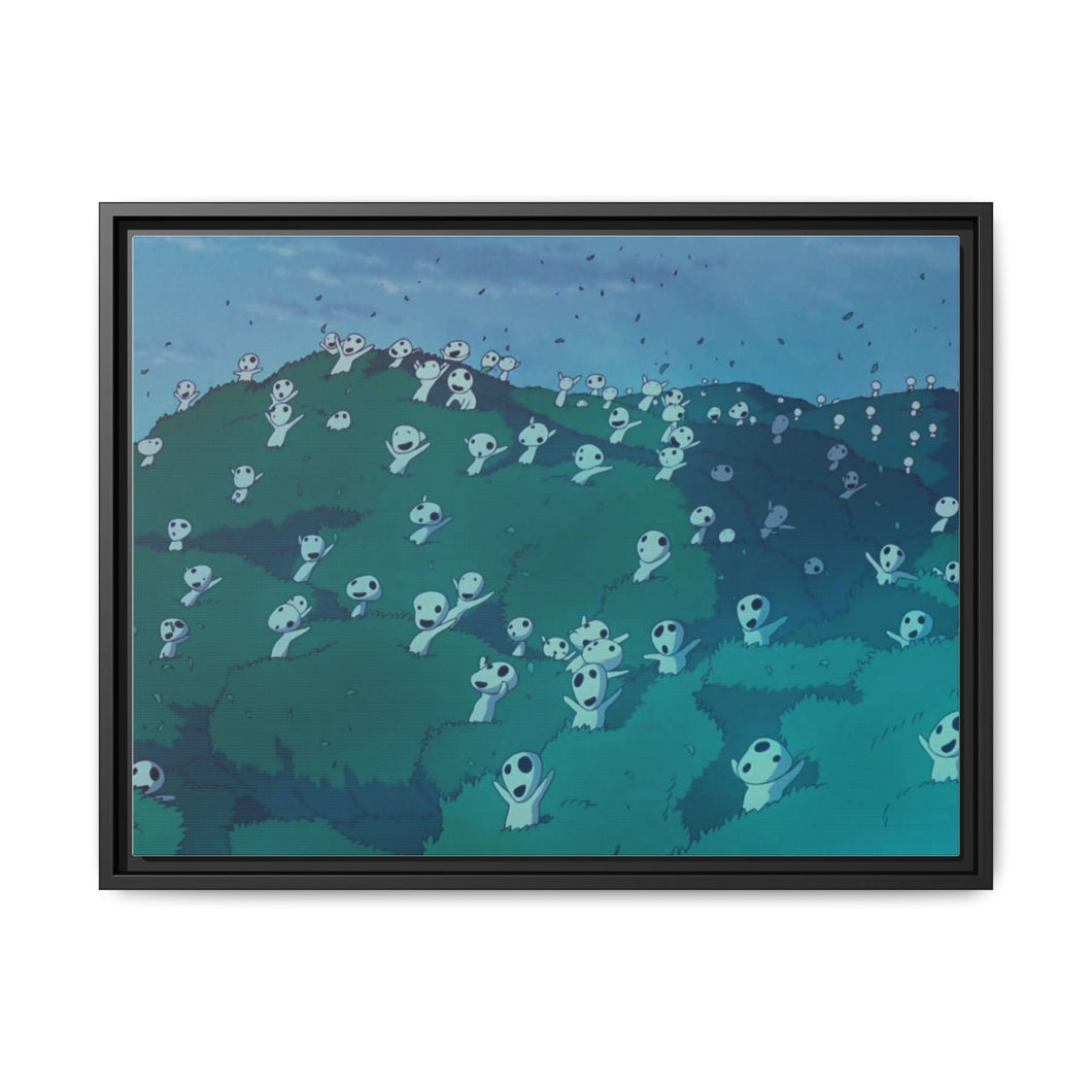 Anime Princess Mononoker Canvas Framed Art Print