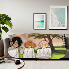 Load image into Gallery viewer, The Promised Neverland Ray, Norman, Emma Sherpa Blanket
