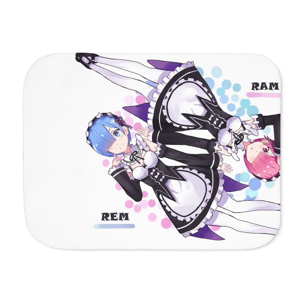 Rem & Ram (Si Kembar) Sherpa Blanket