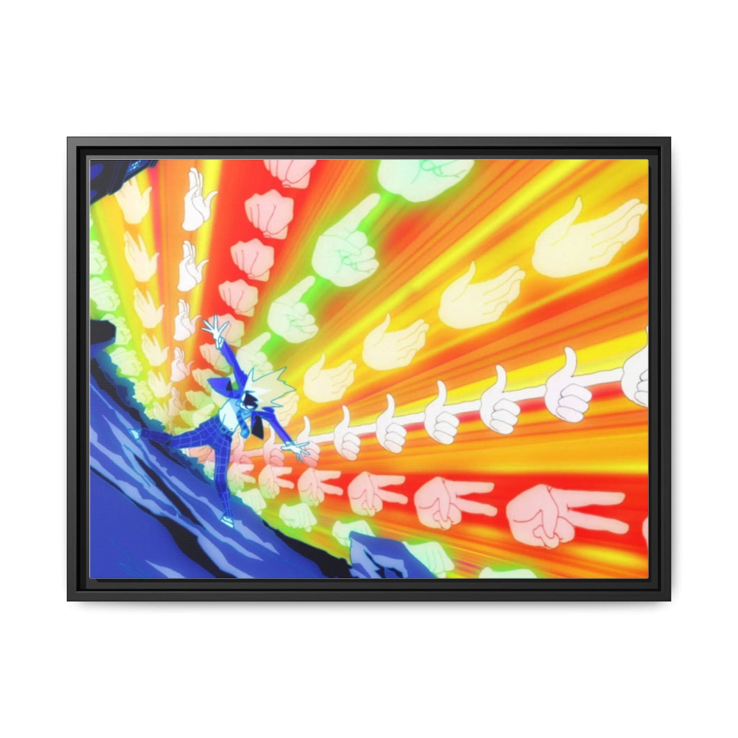 Power of Hand Signs Canvas Framed Art Print