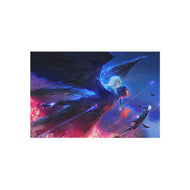 Howl, Sophie, and Turniphead flying through the sky Rug
