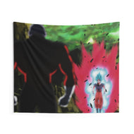 Jiren VS Vegeta and Gôku super saiyan blue Indoor Wall Tapestry