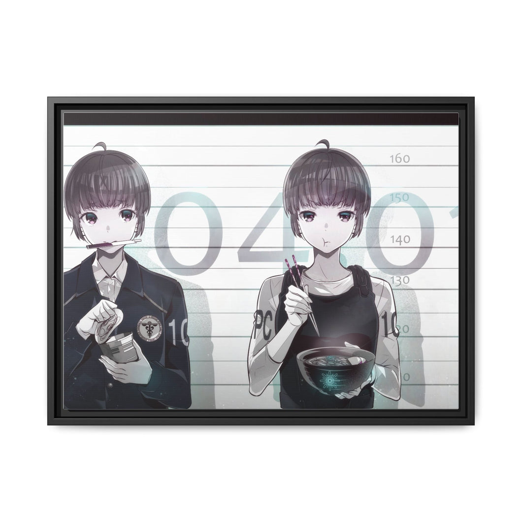 Akane Tsunemori Eating Canvas Framed Art Print