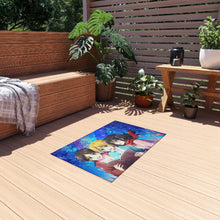 Load image into Gallery viewer, Armin, Eren and Mikasa reading a book Rug
