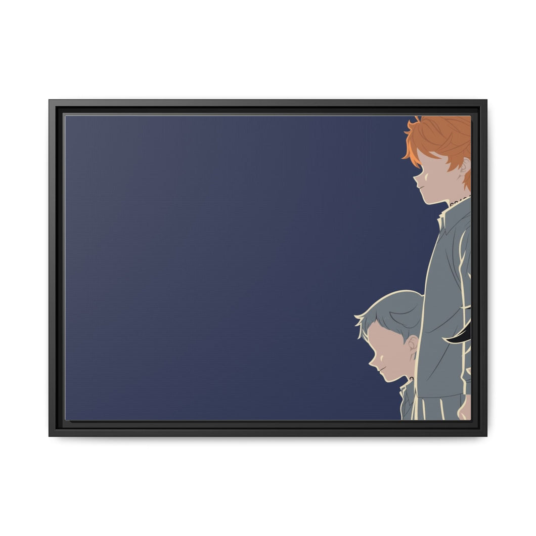 The Promised Neverland Ray, Norman, Emma Canvas Framed Art Print