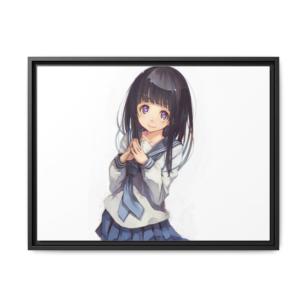 Eru Chitanda  smile Canvas Framed Art Print
