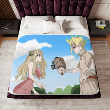 Load image into Gallery viewer, Anime Dr. Stone Sherpa Blanket
