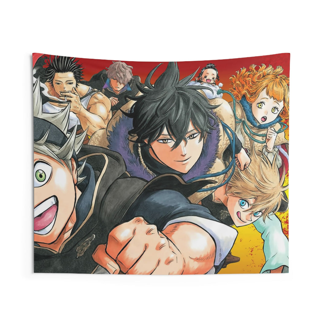 Black Clover Asta, Noelle Silva, Yuno, Yami Sukehiro, Luck Voltia Indoor Wall Tapestry