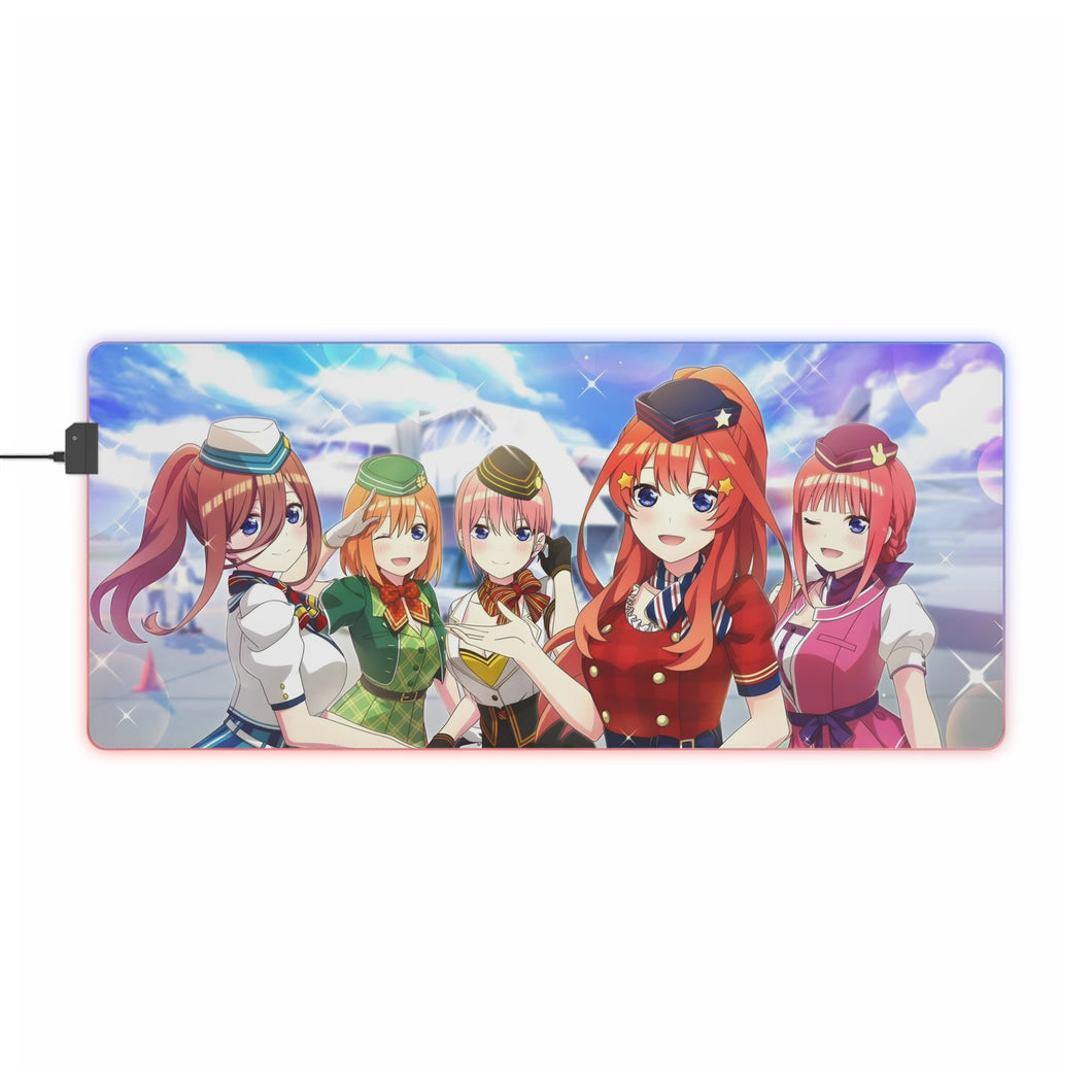 The Quintessential Quintuplets RGB LED Mouse Pad (Desk Mat)