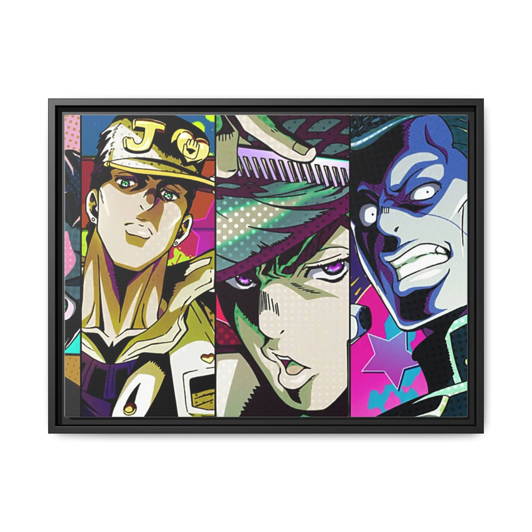 JoJo's Bizarre Adventure: Diamond is Unbreakable - Group Shot 2 Canvas Framed Art Print