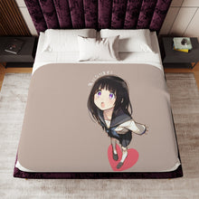 Load image into Gallery viewer, Eru Chitanda  Looking up Sherpa Blanket

