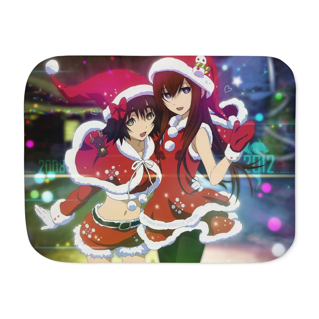 Kurisu & Mayuri Christmas Cheer Sherpa Blanket