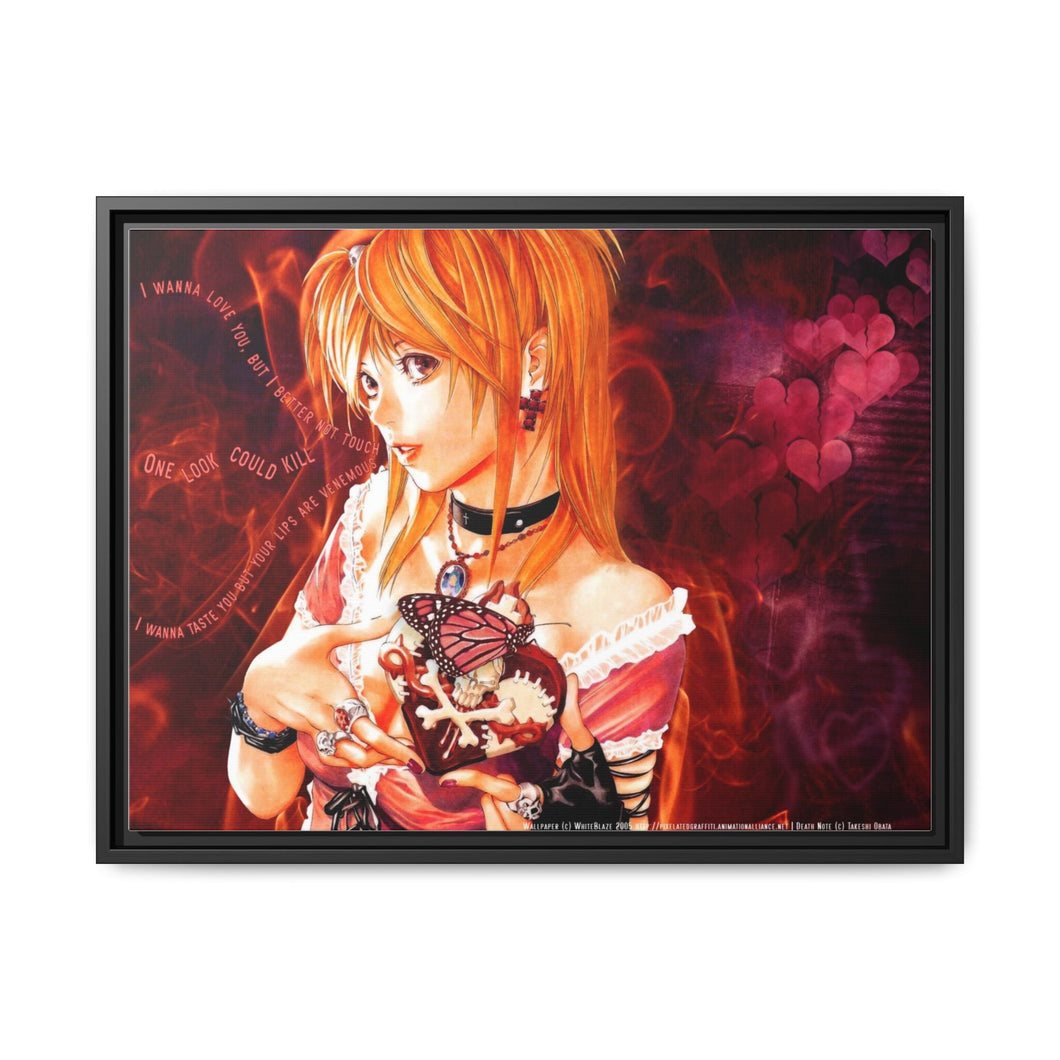 Anime Death Noter Canvas Framed Art Print