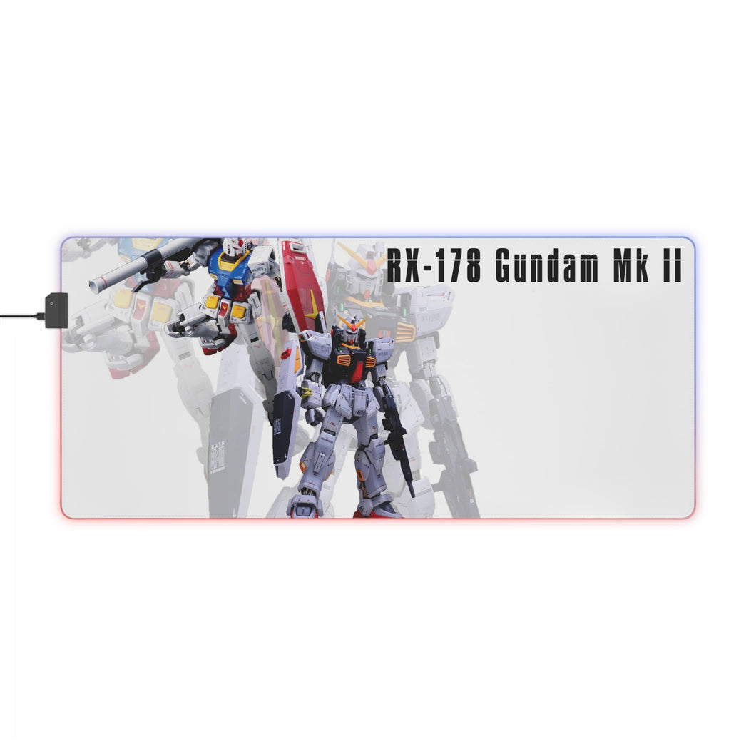RX-78 Gundam and RX-178 Gundam Mk II RGB LED Mouse Pad (Desk Mat)