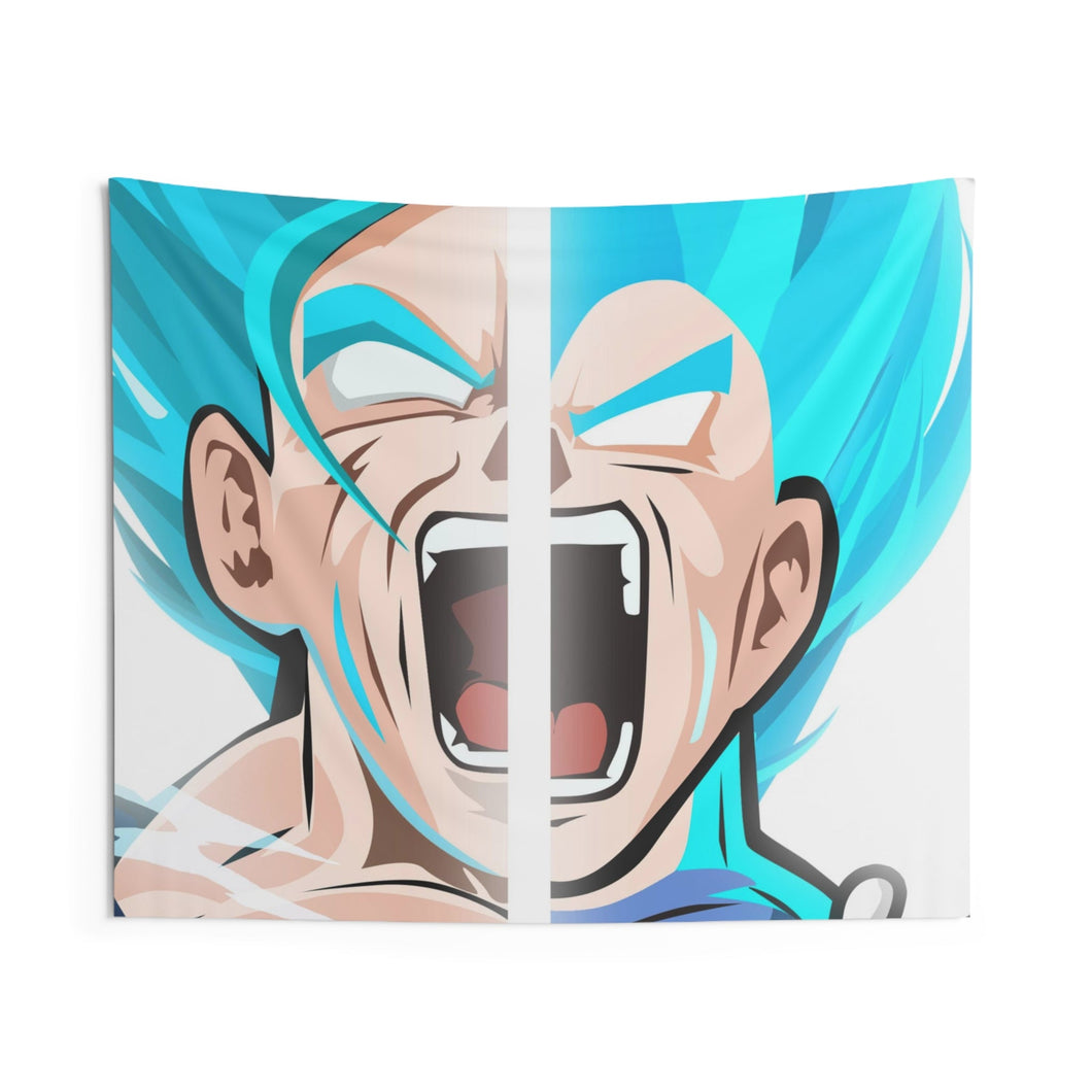 Vegeta (Dragon Ball),Goku,Super Saiyan Blue Indoor Wall Tapestry