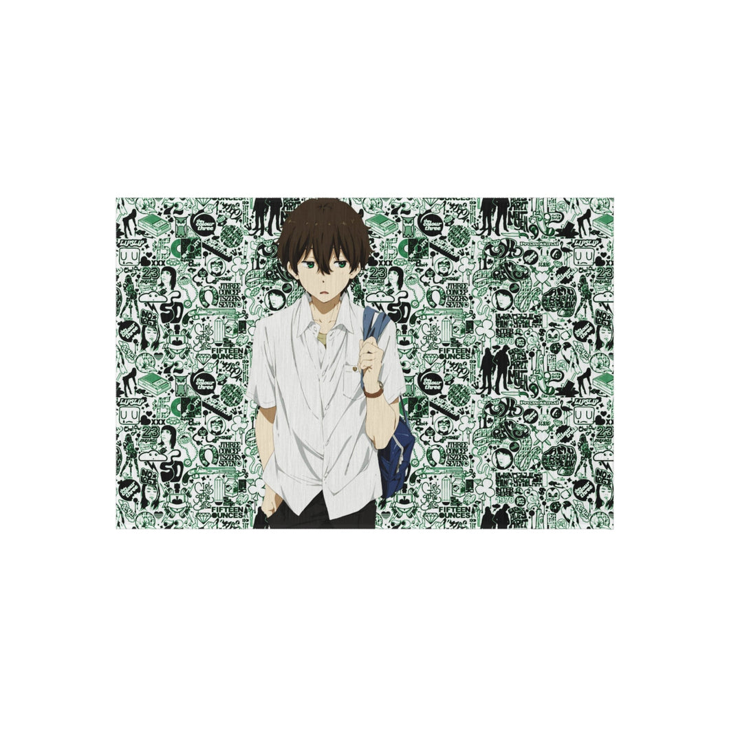 Hōtarō Oreki Going to school Rug