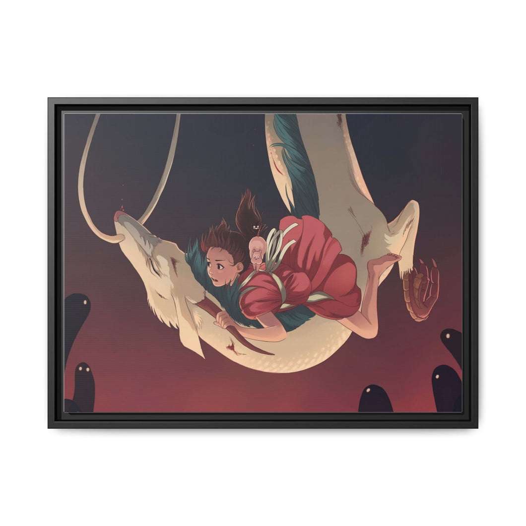 Anime Spirited Away Canvas Framed Art Print