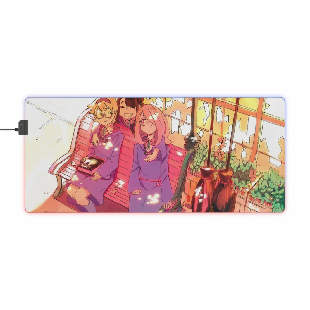 Little Witch Academia Atsuko Kagari, Sucy Manbavaran, Computer Keyboard Pad, Lotte Yanson RGB LED Mouse Pad (Desk Mat)
