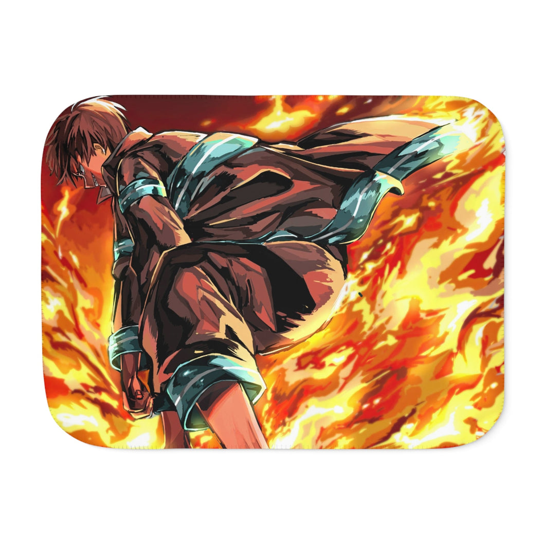 Fire Force Shinra Kusakabe Sherpa Blanket