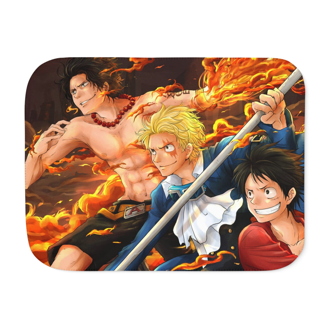 Sabo,Ace and Luffy Sherpa Blanket