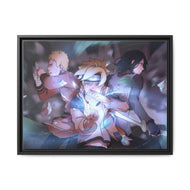 Naruto, Sasuke and Boruto Canvas Framed Art Print
