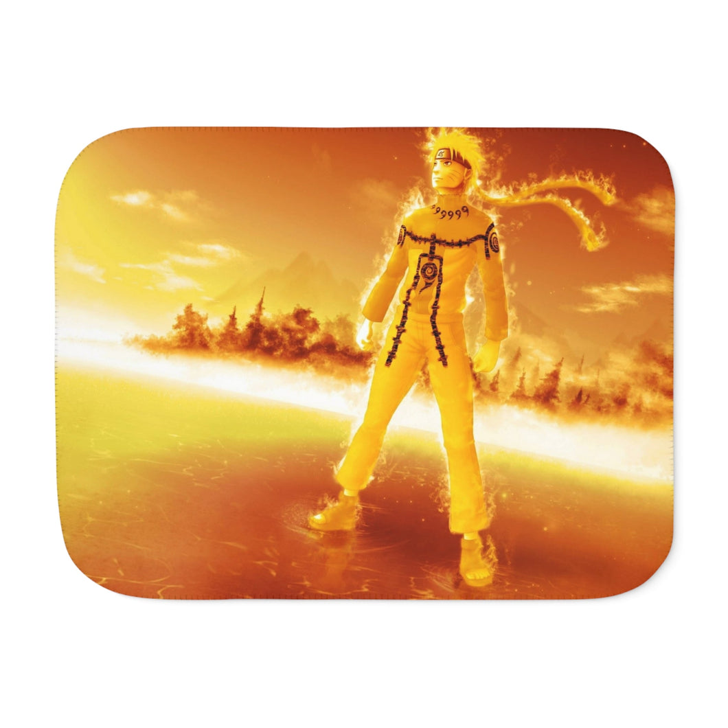 naruto uzumaki a glow of power Sherpa Blanket