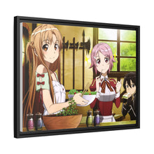 Load image into Gallery viewer, Asuna, Lisbeth and Kirito Canvas Framed Art Print
