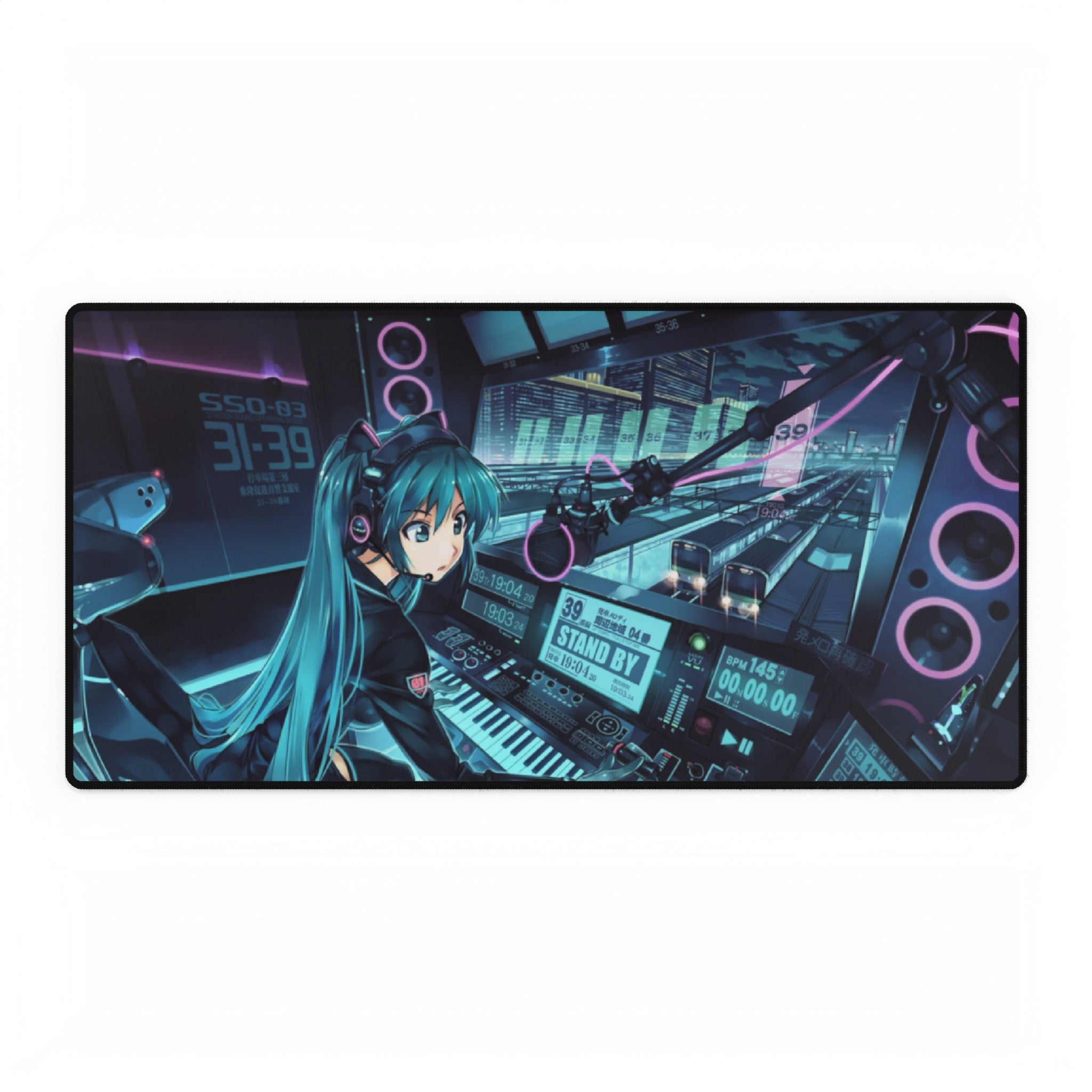 Hatsune Miku in the Station Sound Operating Studio Mouse Pad (Desk Mat