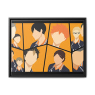 Daichi Sawamura Kei Tsukishima Shōyō Hinata Tadashi Yamaguchi and Yū Nishinoya Canvas Framed Art Print