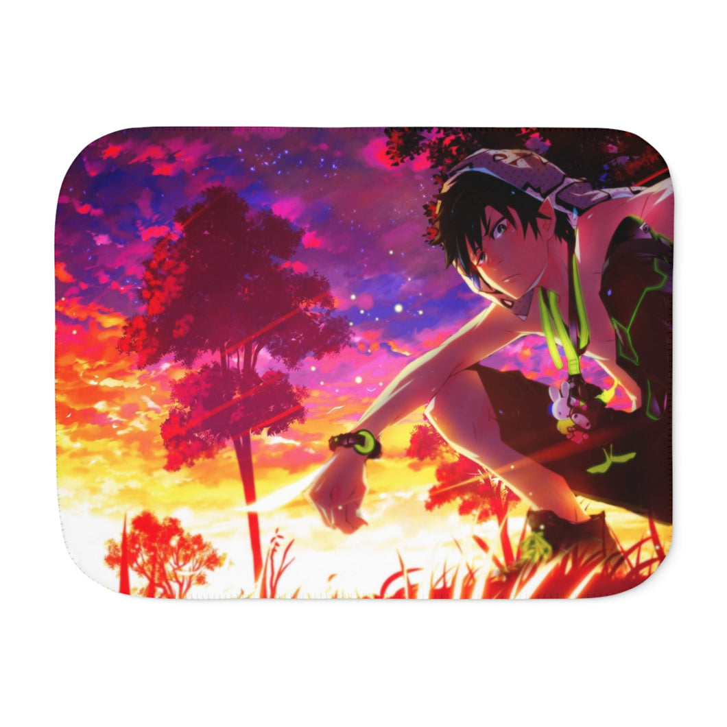 Blue Exorcist Sherpa Blanket