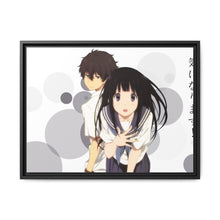 Load image into Gallery viewer, Eru Chitanda  And  Hōtarō Oreki Together Canvas Framed Art Print
