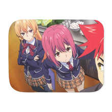 Load image into Gallery viewer, Shokugeki no Soma Erina Nakiri, Soma Yukihira and Hisako Arato Sherpa Blanket
